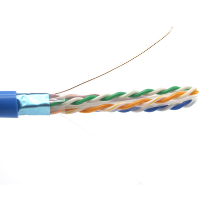Indoor PVC Cat6A FTP Lan Cable 550 Mhz Broadband Speed Cat6A Network Cables
