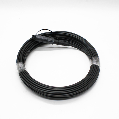 Black Waterproof Fiber Optic Patch Cord for Customized Corning Optitap Connector Compatibility