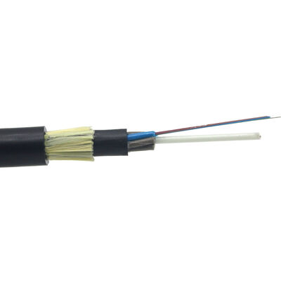 Outdoor Aerial ADSS G652D Single Mode Cable Optic Fiber 4/6/8/12/24 core PE outer sheath Aramid yarn