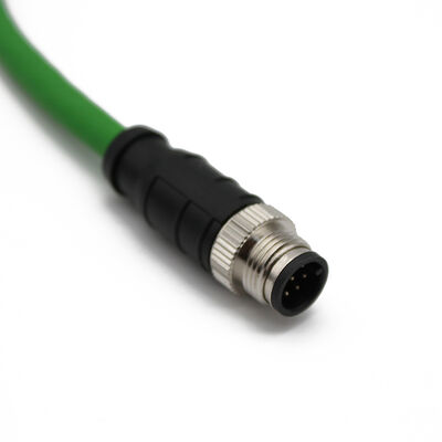 High-Speed M12 X Coded 8pin to RJ45 CAT6A Cable IP67 Shielded