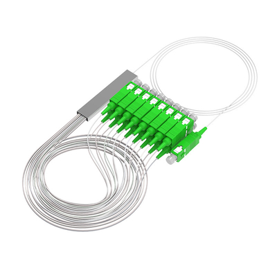 China Outdoor 0.9mm PLC splitter 1x2 2 Way Fiber Optic splitter met SC APC connector
