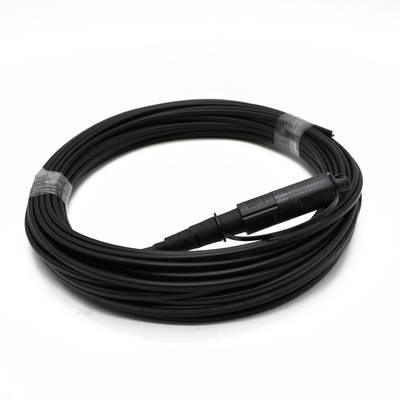 Waterdicht glasvezel patch cord kabel Kleur Zwart FTTH Armored SC/APC 5.0 voor Drop Cable