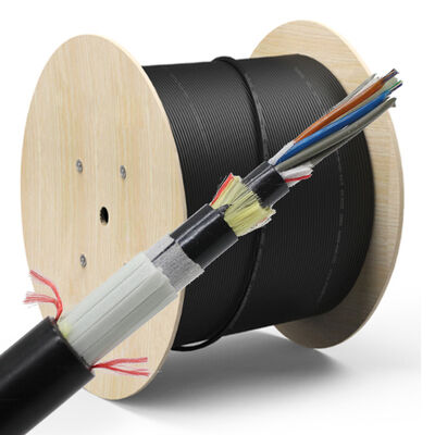 three jacket ADSS Fiber Optic Cable 48 Core Single Mode OS2 All Dielectric Self-Supporting Anti-Bird Pecker