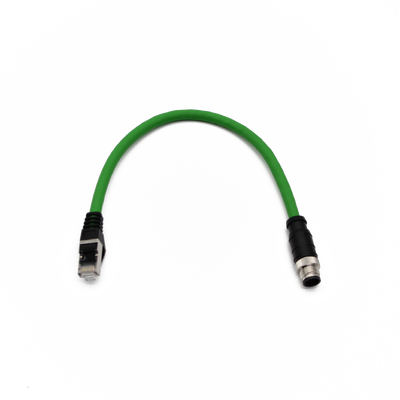 IP67 Industrial Ethernet Cable M12 X Coded to RJ45 Data Communication Cable M12 to RJ45 Patch Cable