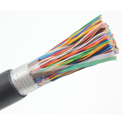 Buiten Cat3 25 paar telefoonkabel 24AWG Solid koper waterdicht Zwart PE Multi-paar