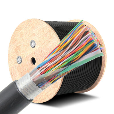 OEM Outdoor Telephone Cable With Gel Filled Cat3 Underground Ttelecom Cables Multipair 0.5mm Copper Wire 100 pairs